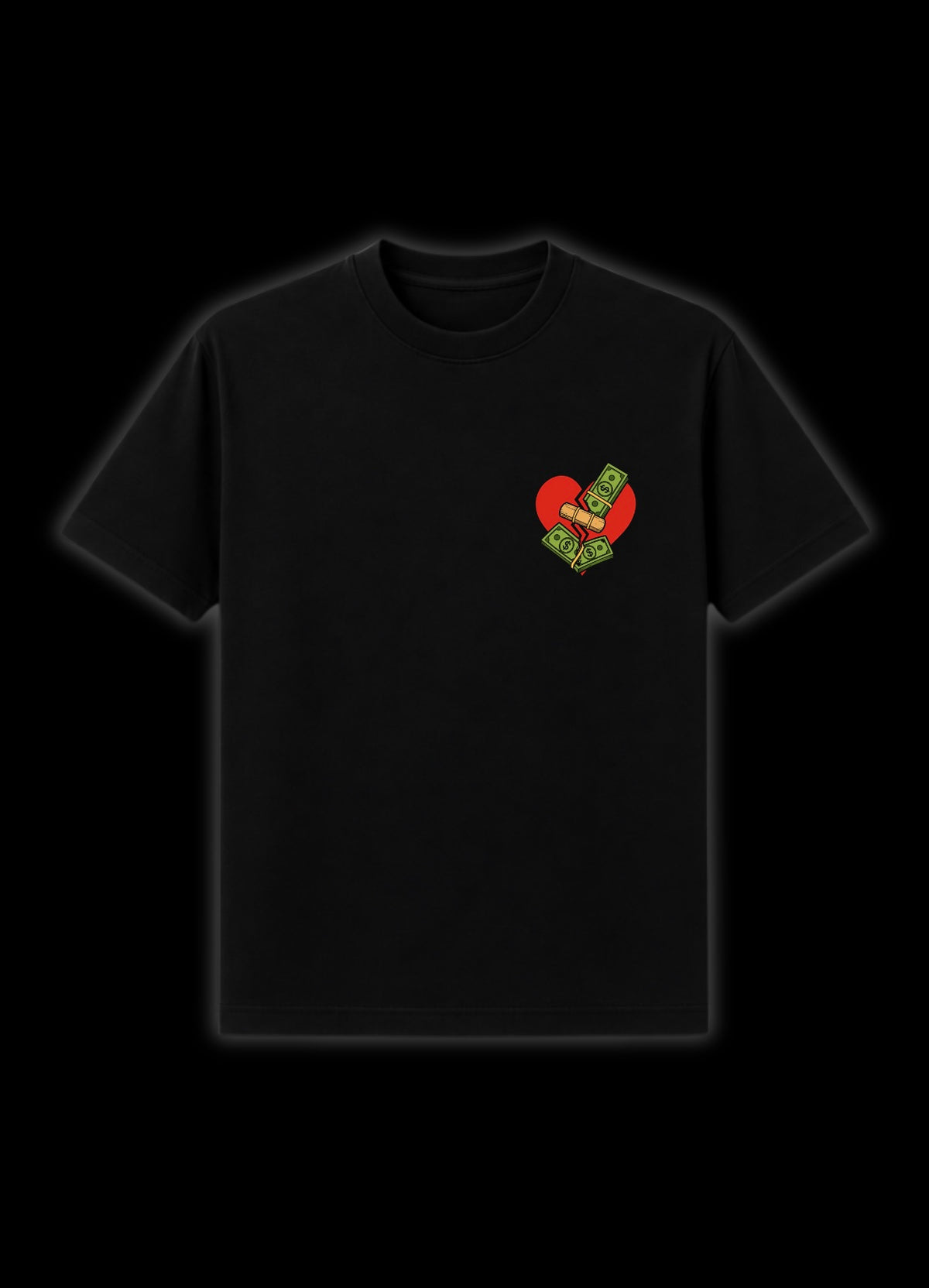T-SHIRT LOVE IS MONEY - NOIR