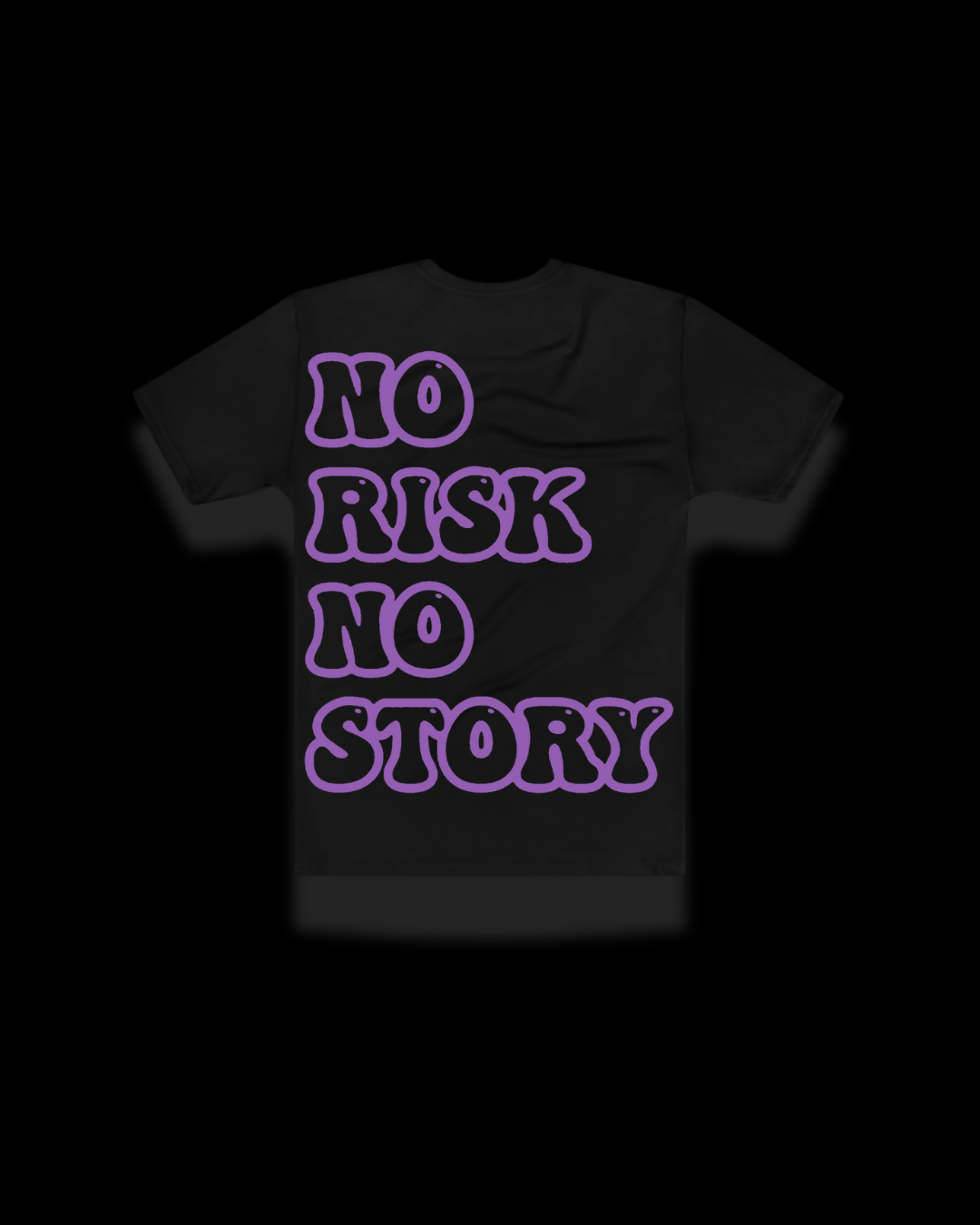 T-shirt No Risk No Story - Violet