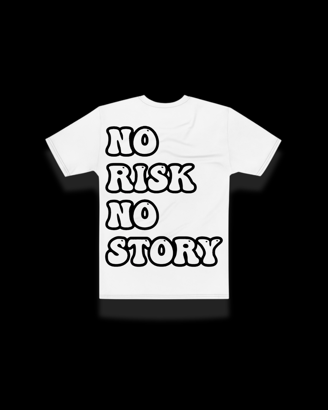 T-Shirt NO RISK NO STORY - Blanc