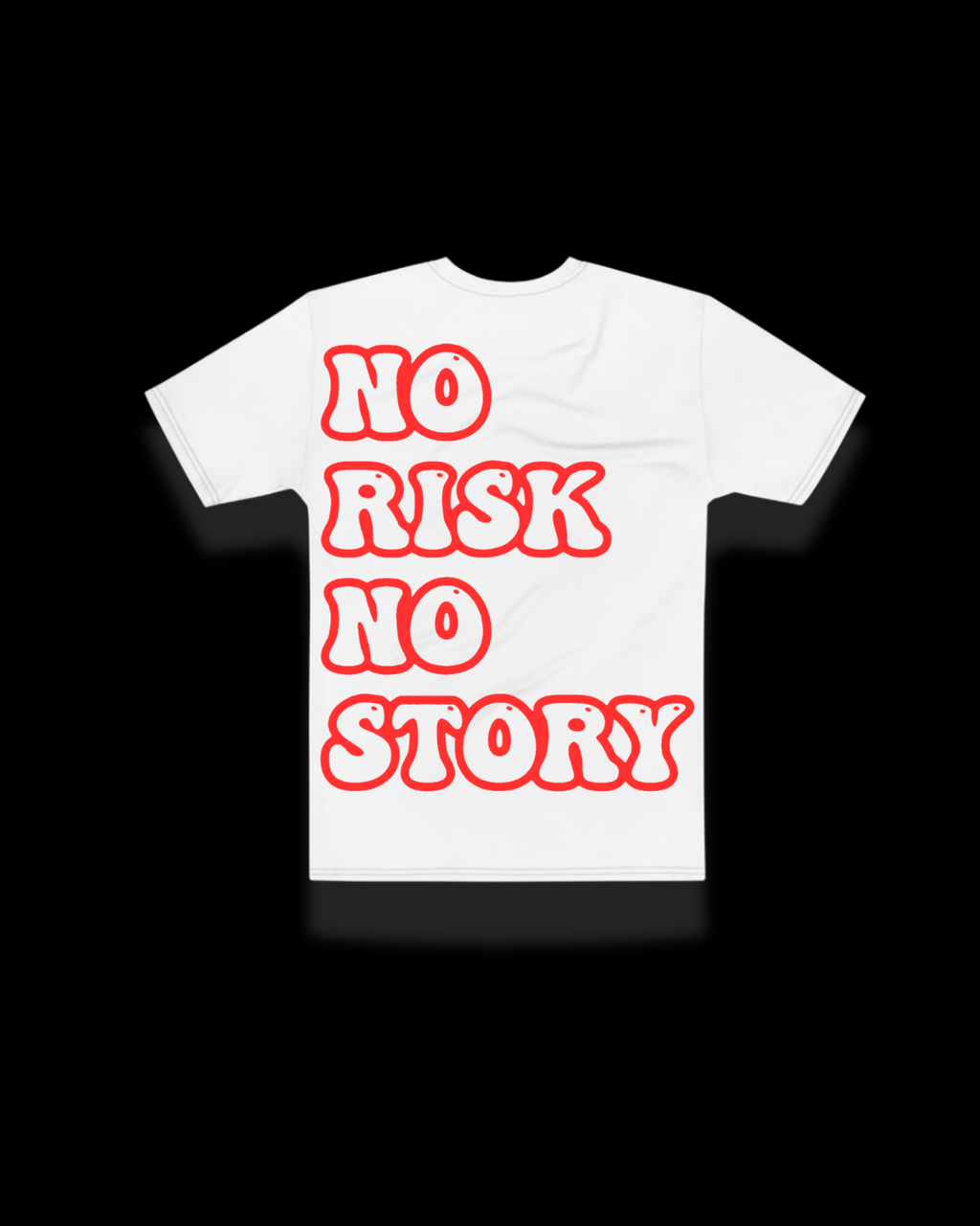 T-shirt No Risk No Story - Blanc & Rouge