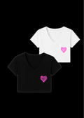 PACK DUO CROP TOP NRNS - NOIR & BLANC