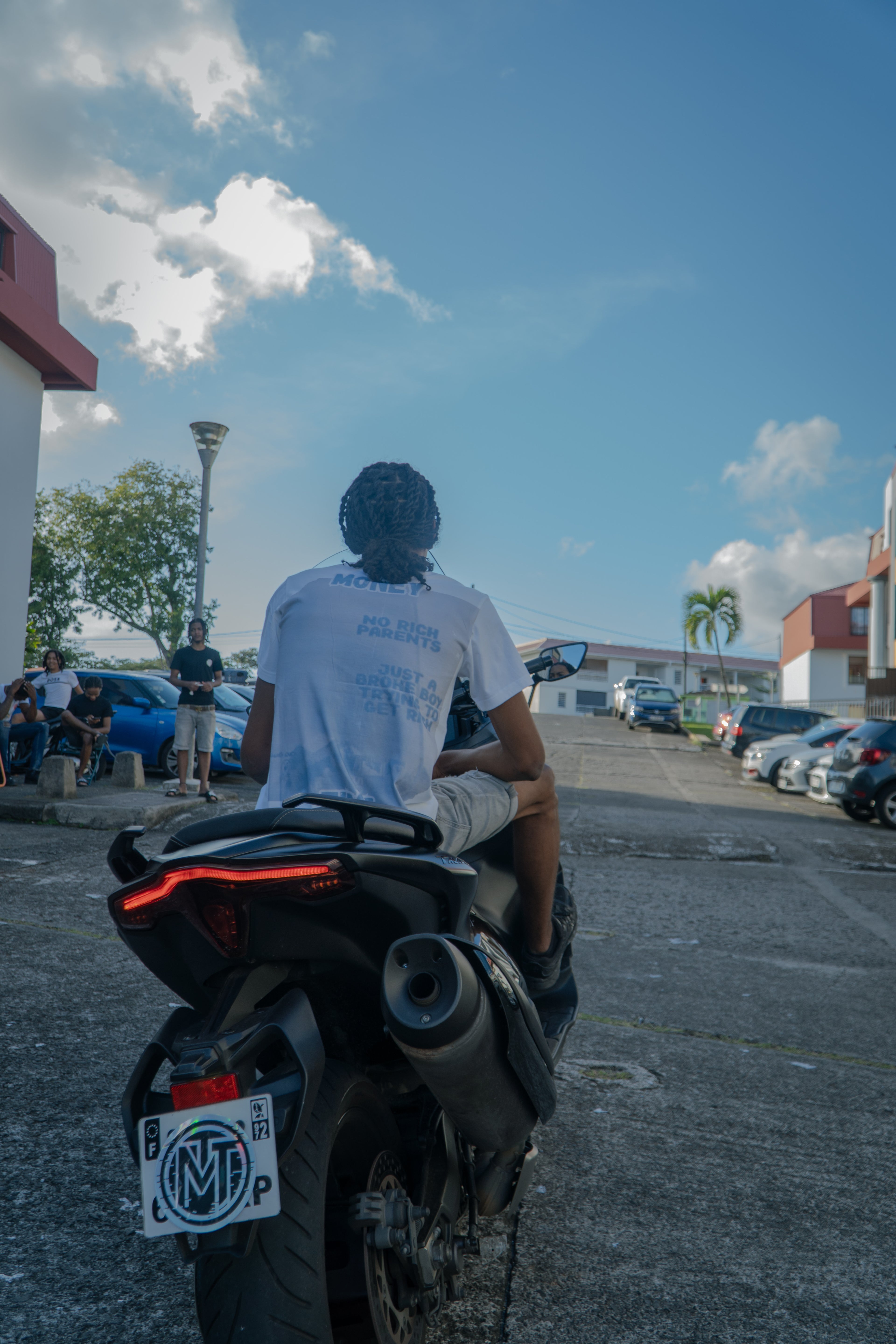 T-shirt Get Rich - Blanc