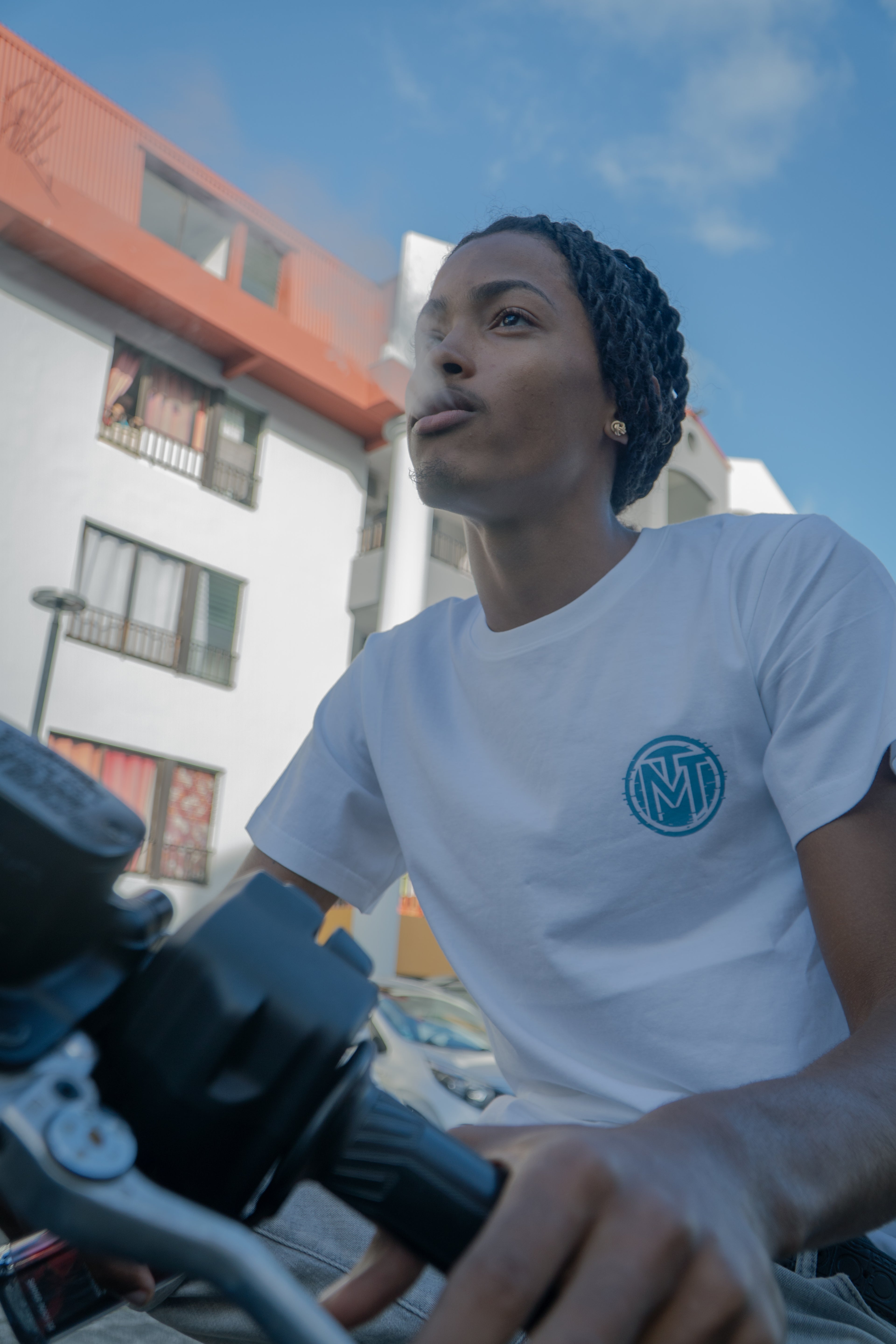 T-shirt Get Rich - Blanc