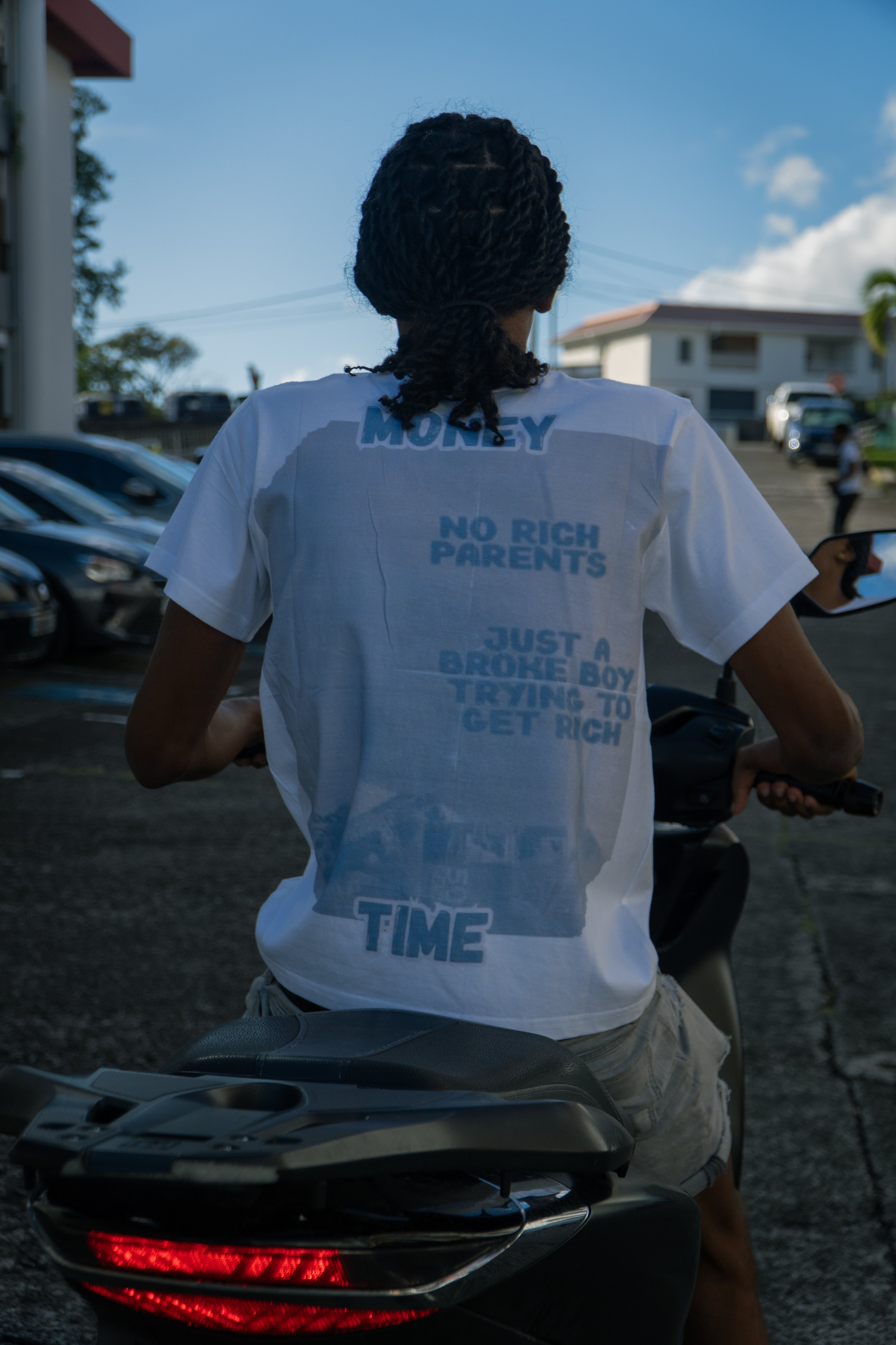 T-shirt Get Rich - Blanc