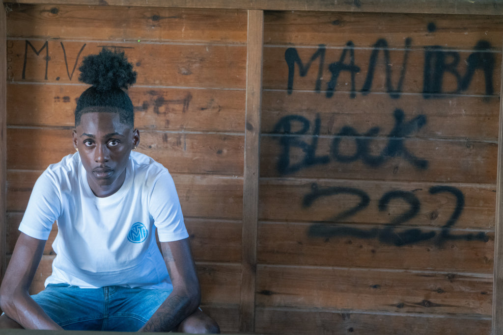 T-shirt No Risk No Story - Bleu