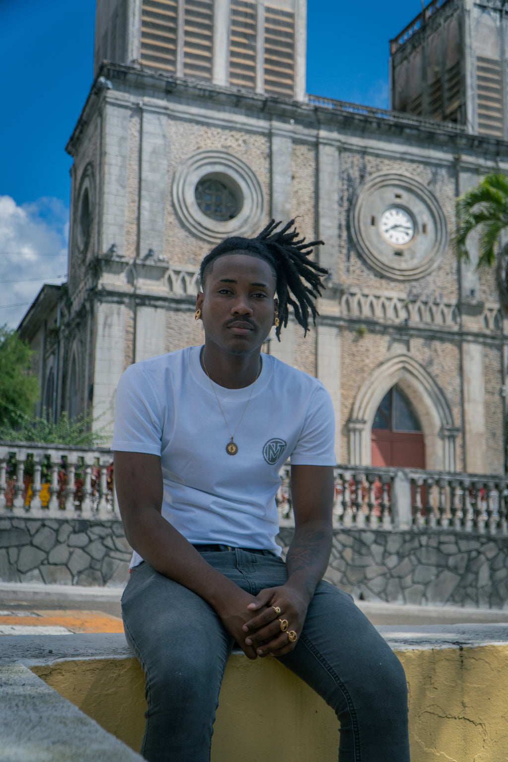 T-shirt No Risk No Story - Gris