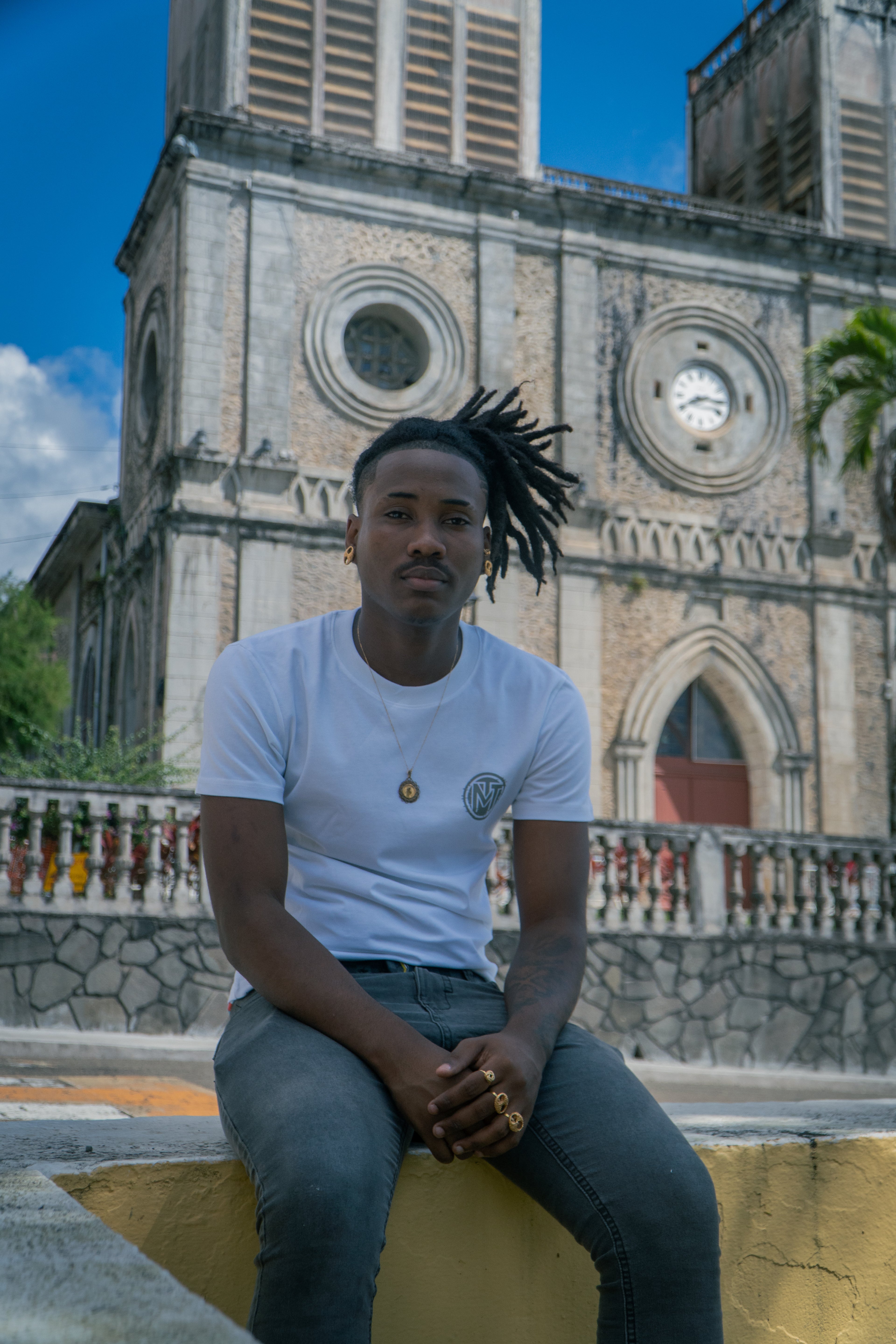 T-shirt No Risk No Story - Gris